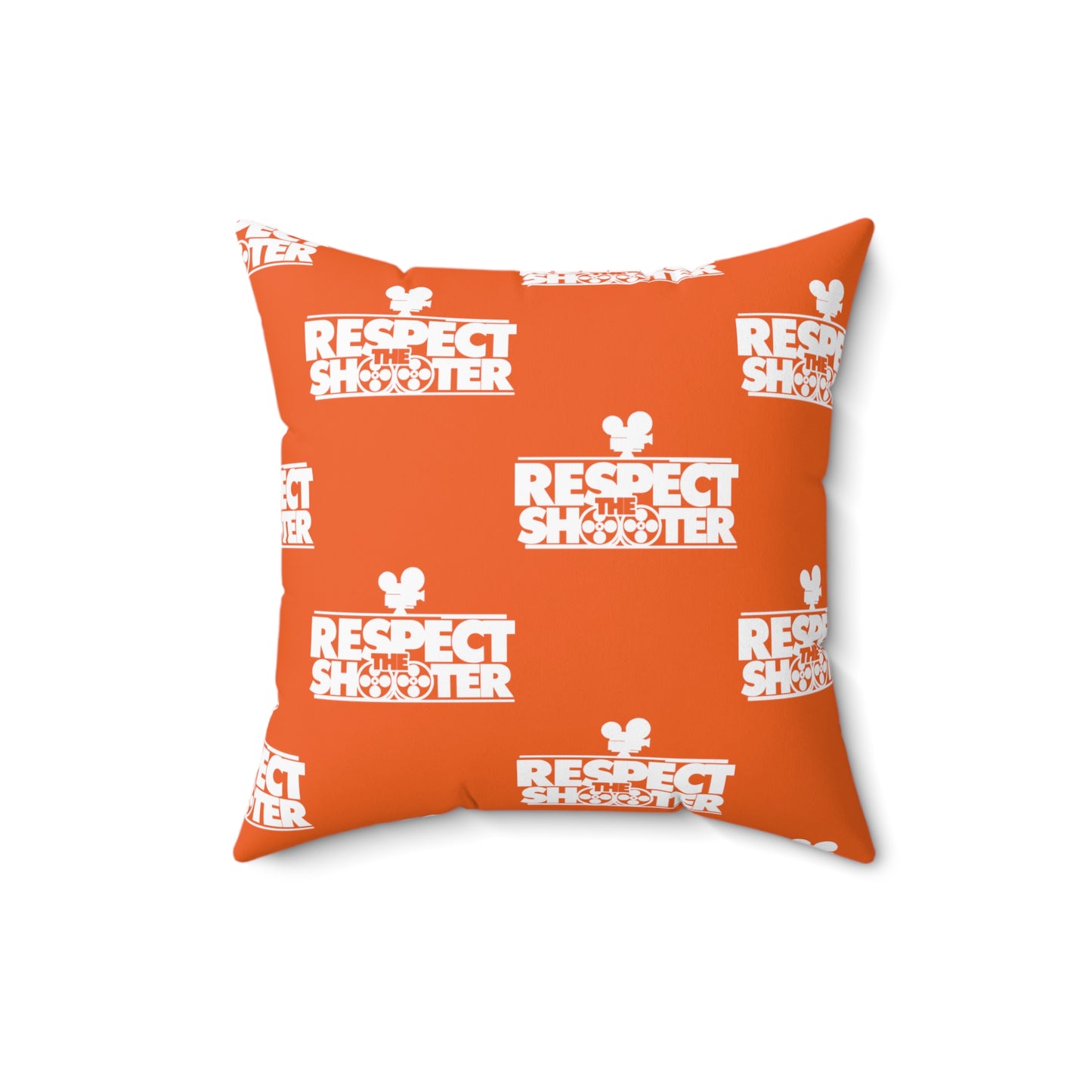 RESPECT THE SHOOTER Square Pillow (Orange)