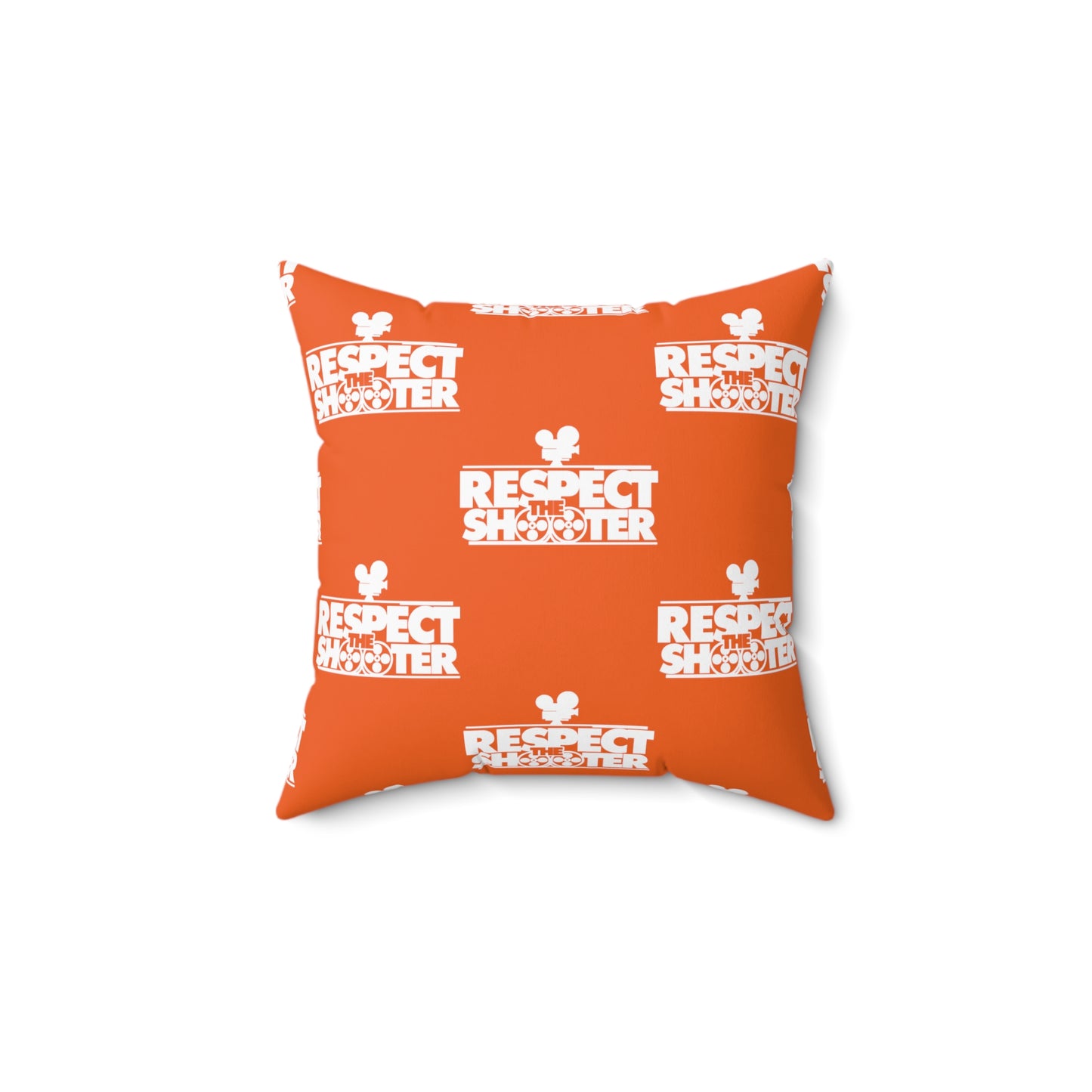 RESPECT THE SHOOTER Square Pillow (Orange)