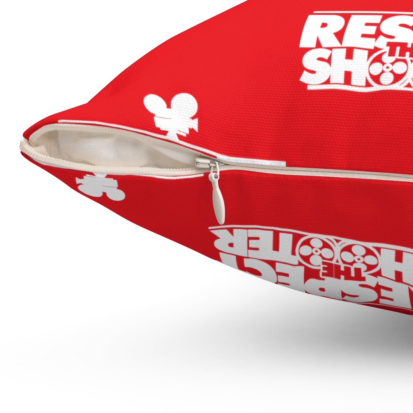 RESPECT THE SHOOTER Square Pillow (Red)