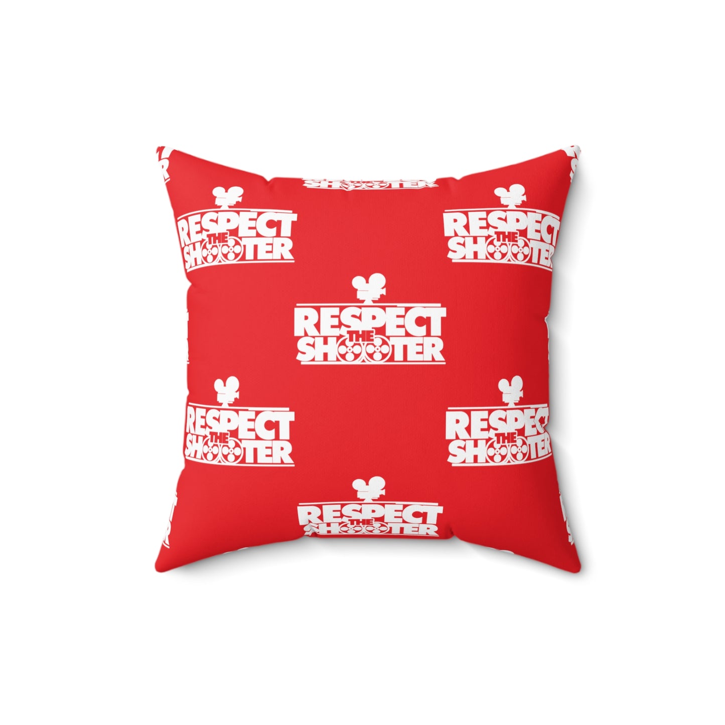 RESPECT THE SHOOTER Square Pillow (Red)