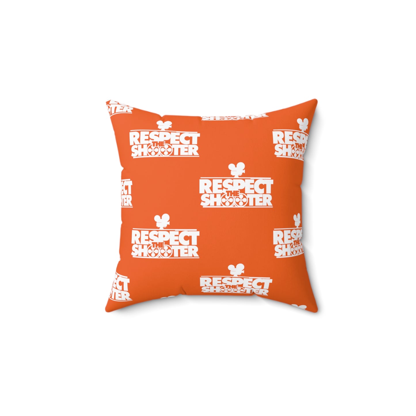 RESPECT THE SHOOTER Square Pillow (Orange)