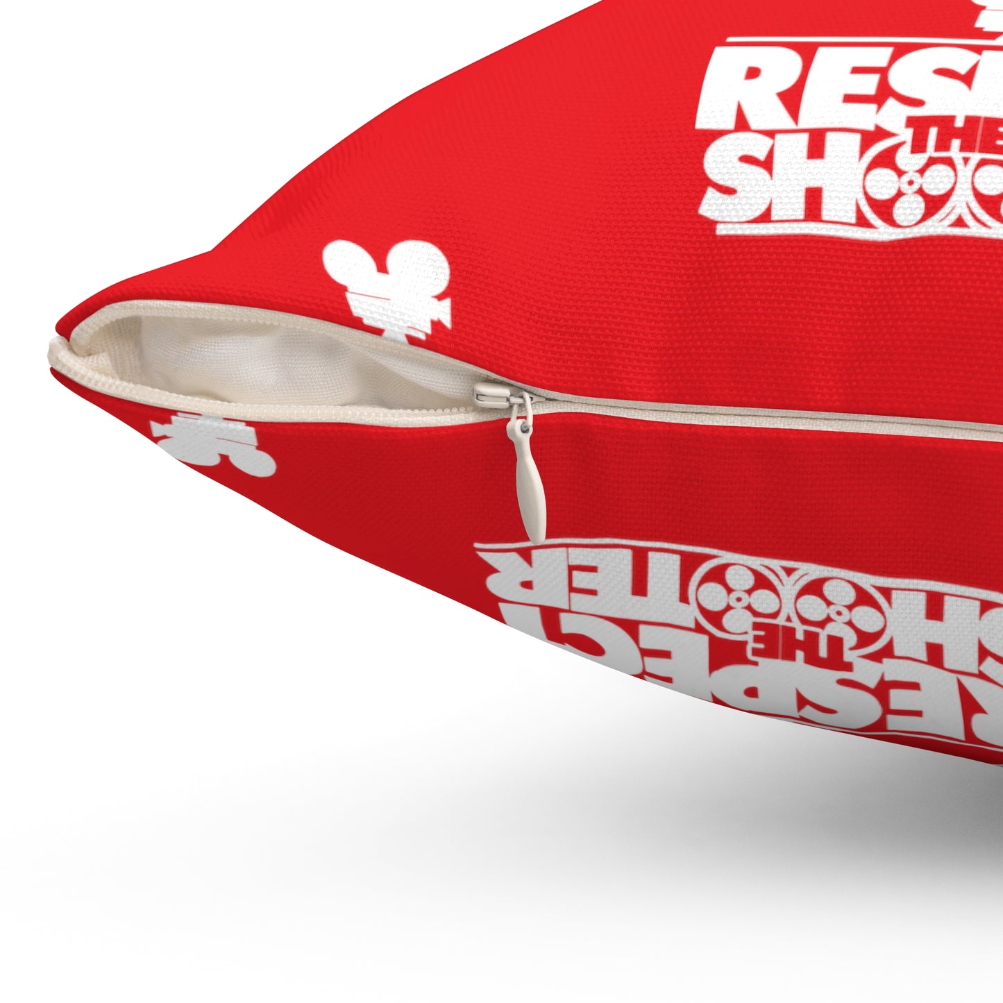 RESPECT THE SHOOTER Square Pillow (Red)