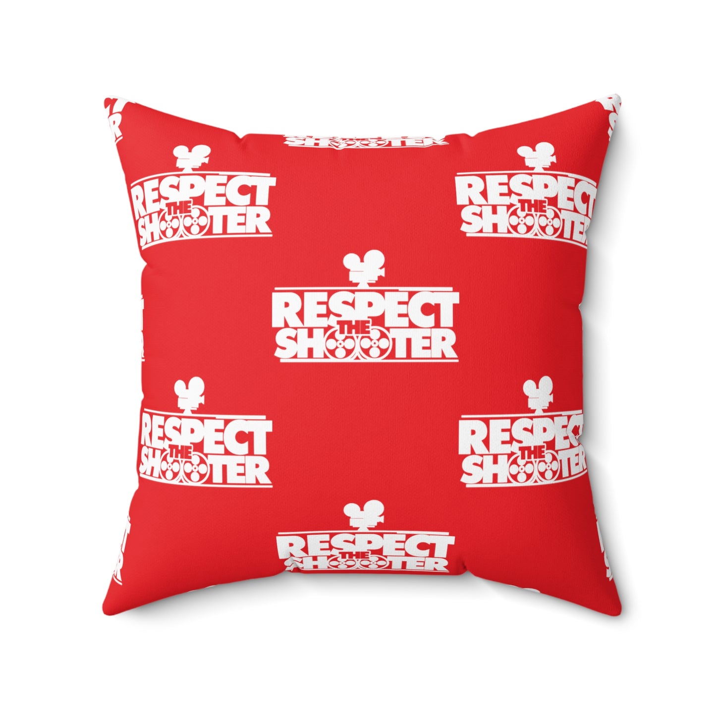 RESPECT THE SHOOTER Square Pillow (Red)