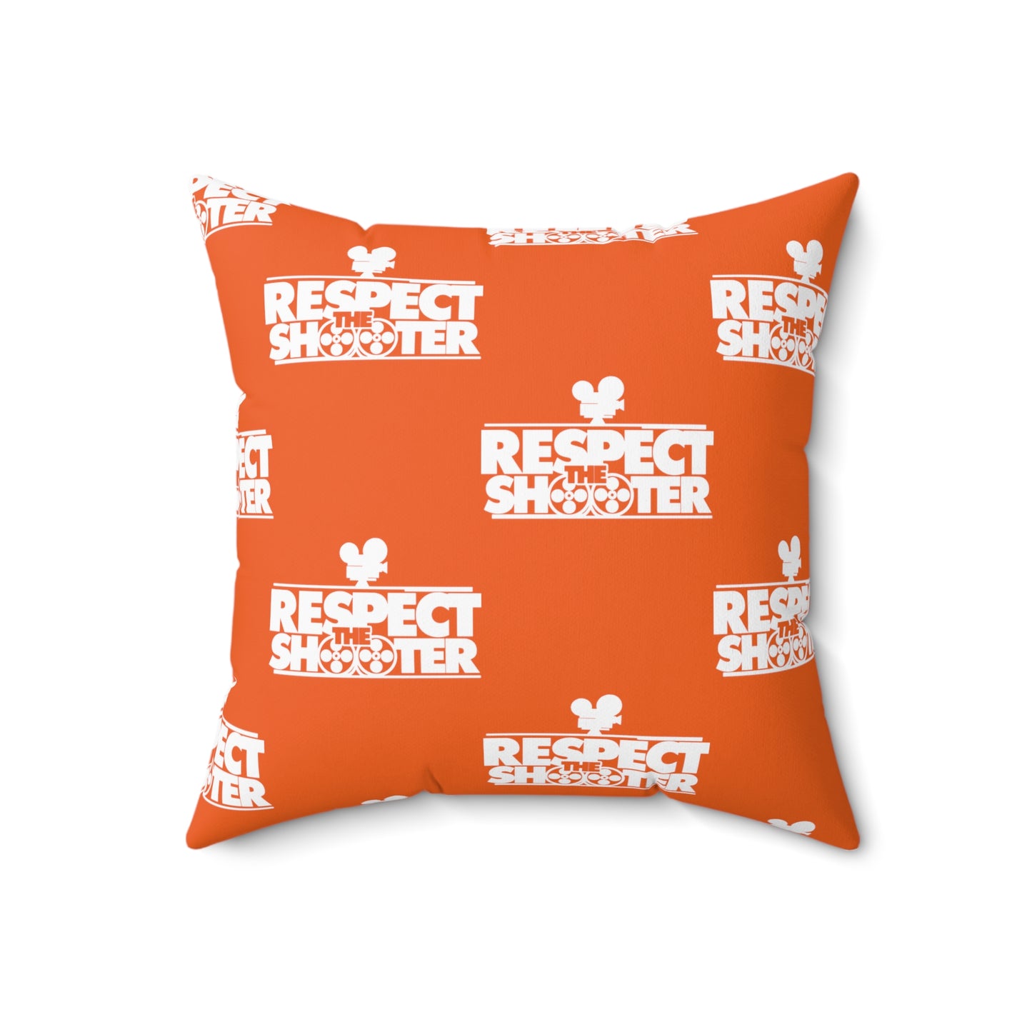 RESPECT THE SHOOTER Square Pillow (Orange)