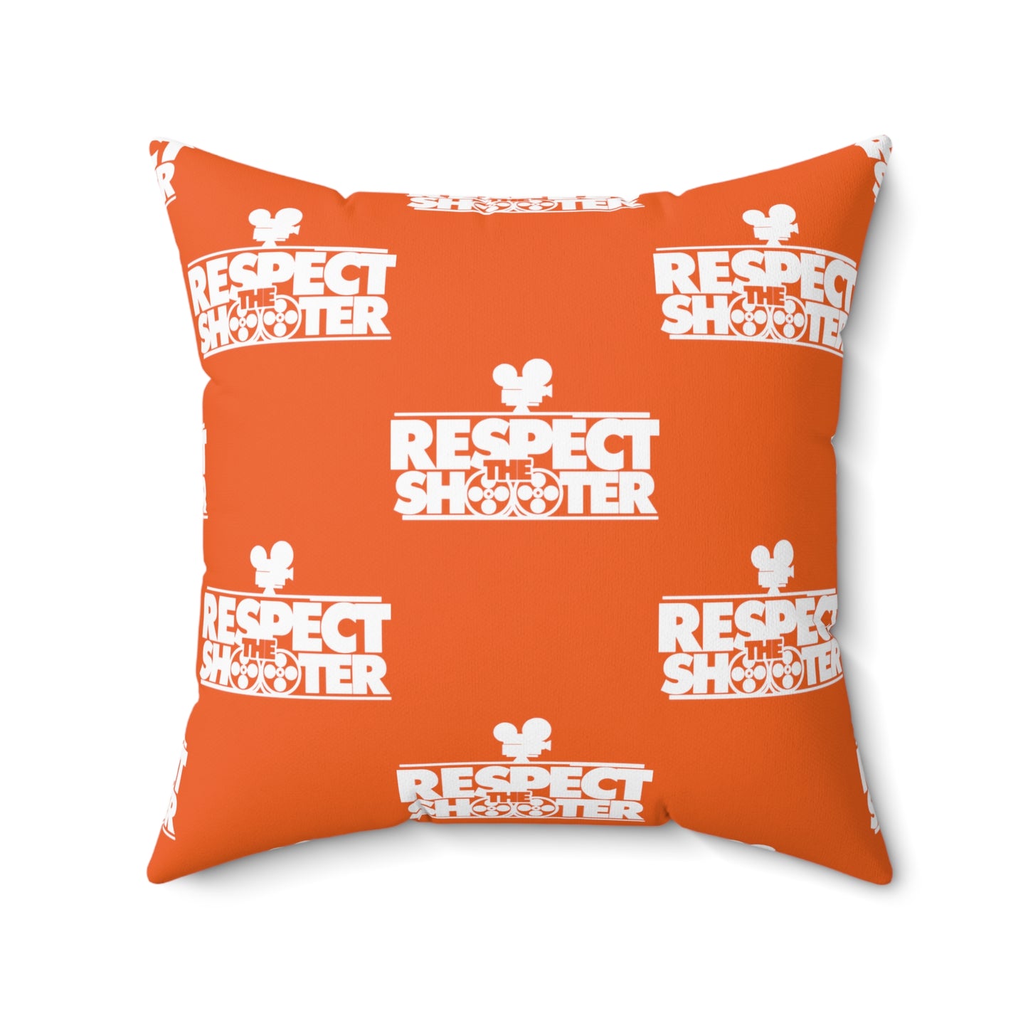 RESPECT THE SHOOTER Square Pillow (Orange)