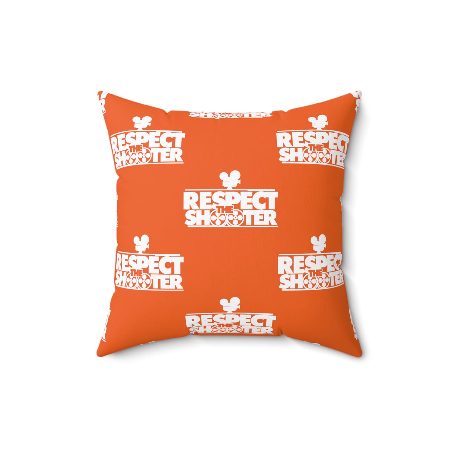 RESPECT THE SHOOTER Square Pillow (Orange)