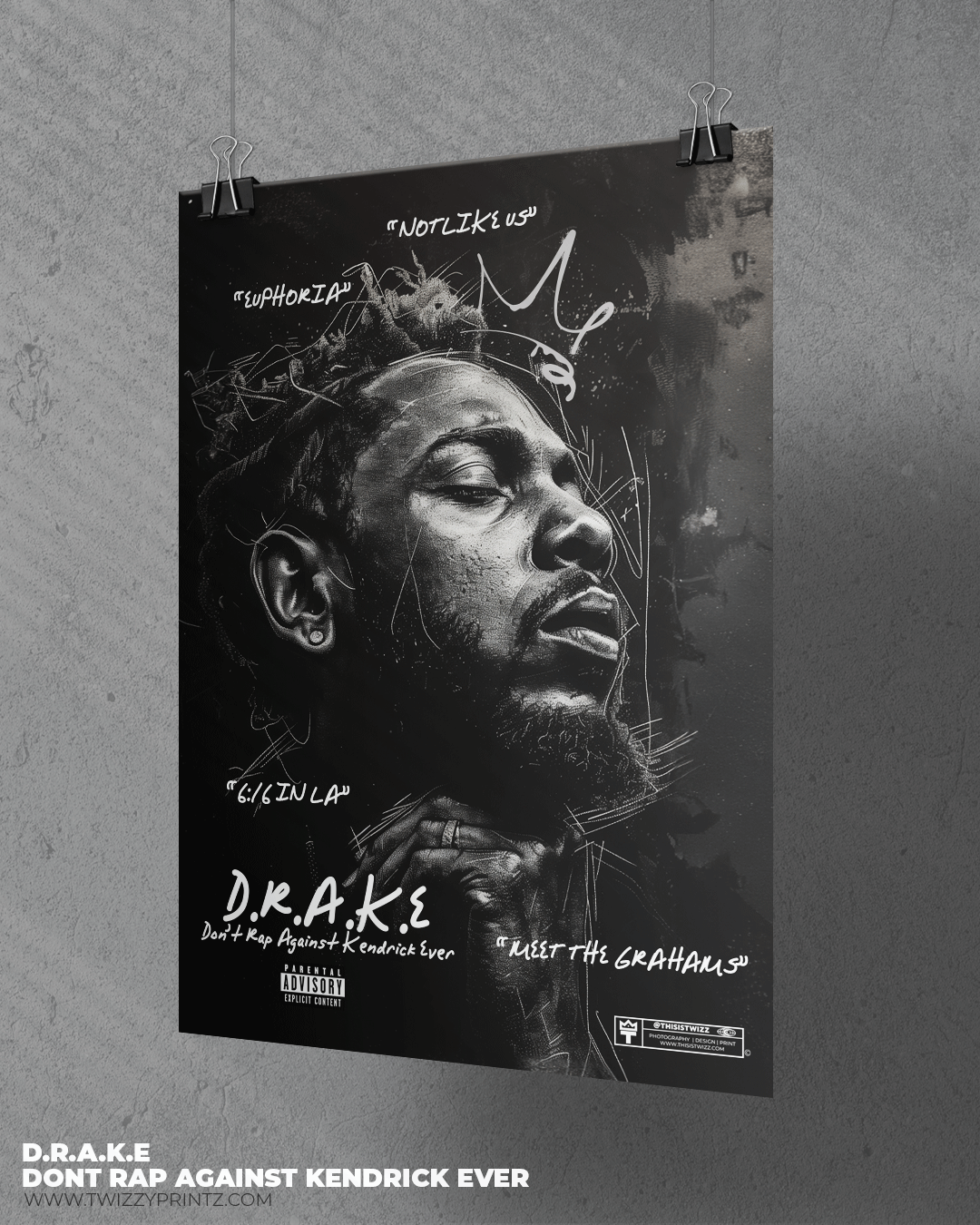 D.R.A.K.E Matte Vertical Poster