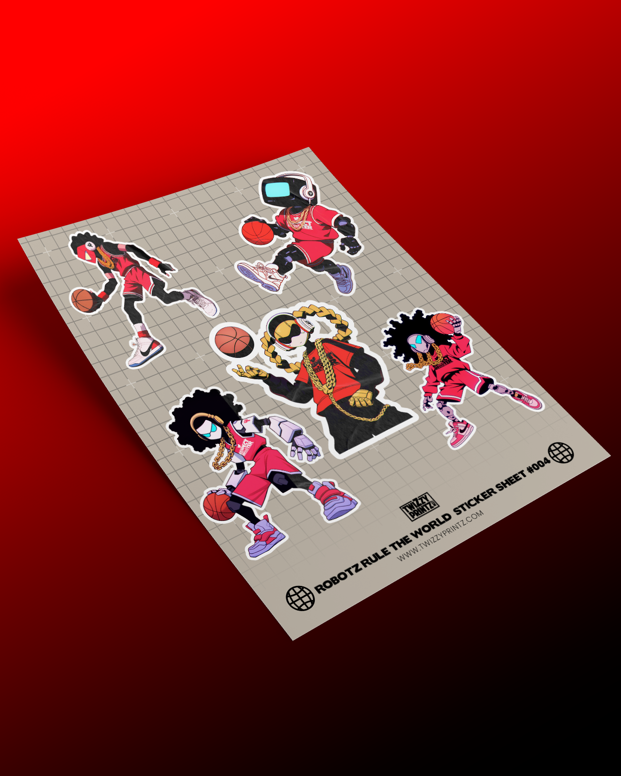RobotzRuleTheWorld #004 Sticker Sheet