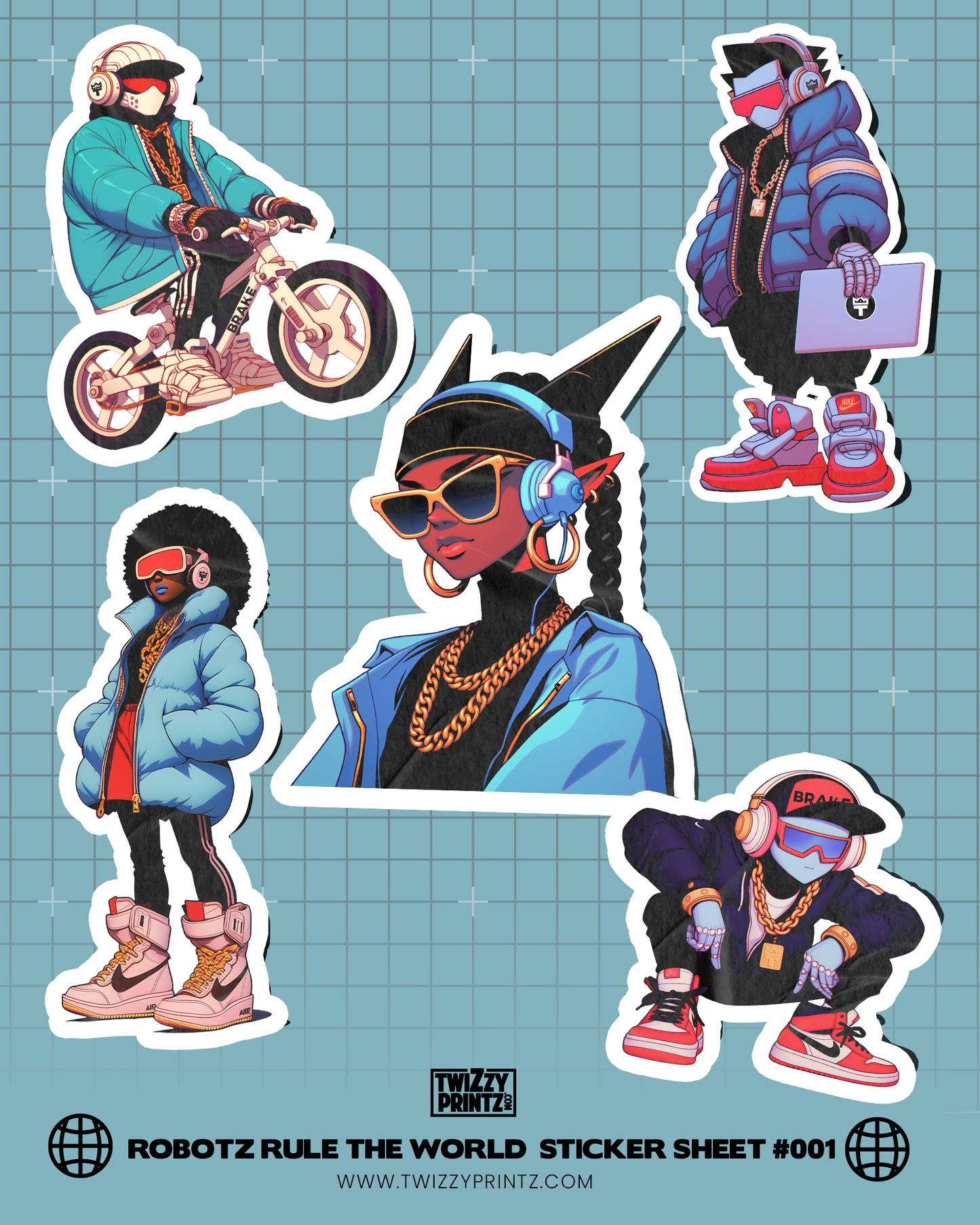 Robotz Rule The World Sticker Sheets #001