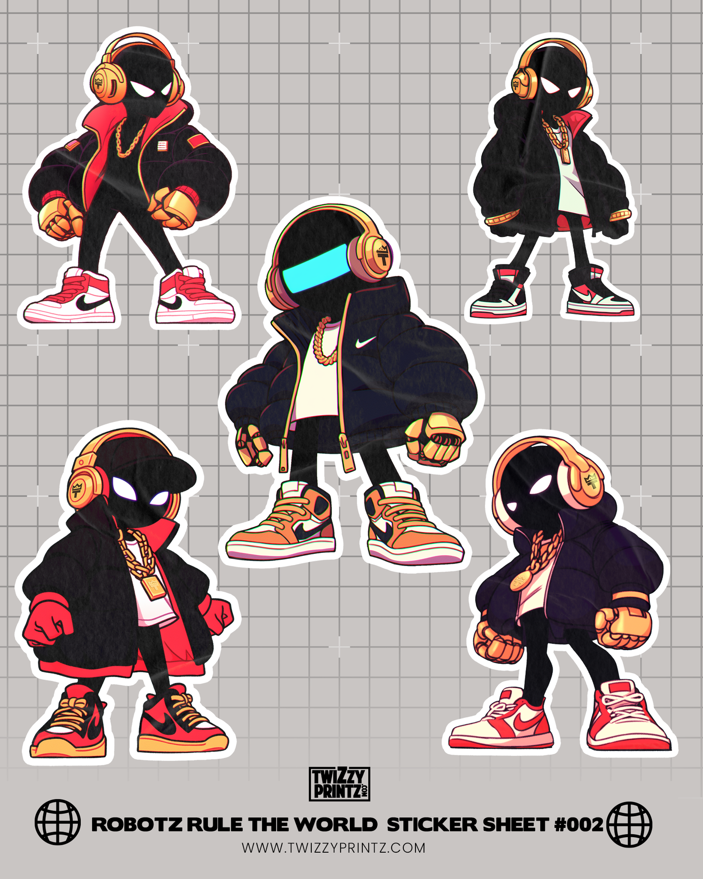 Robotz Rule The World Sticker Sheets #002