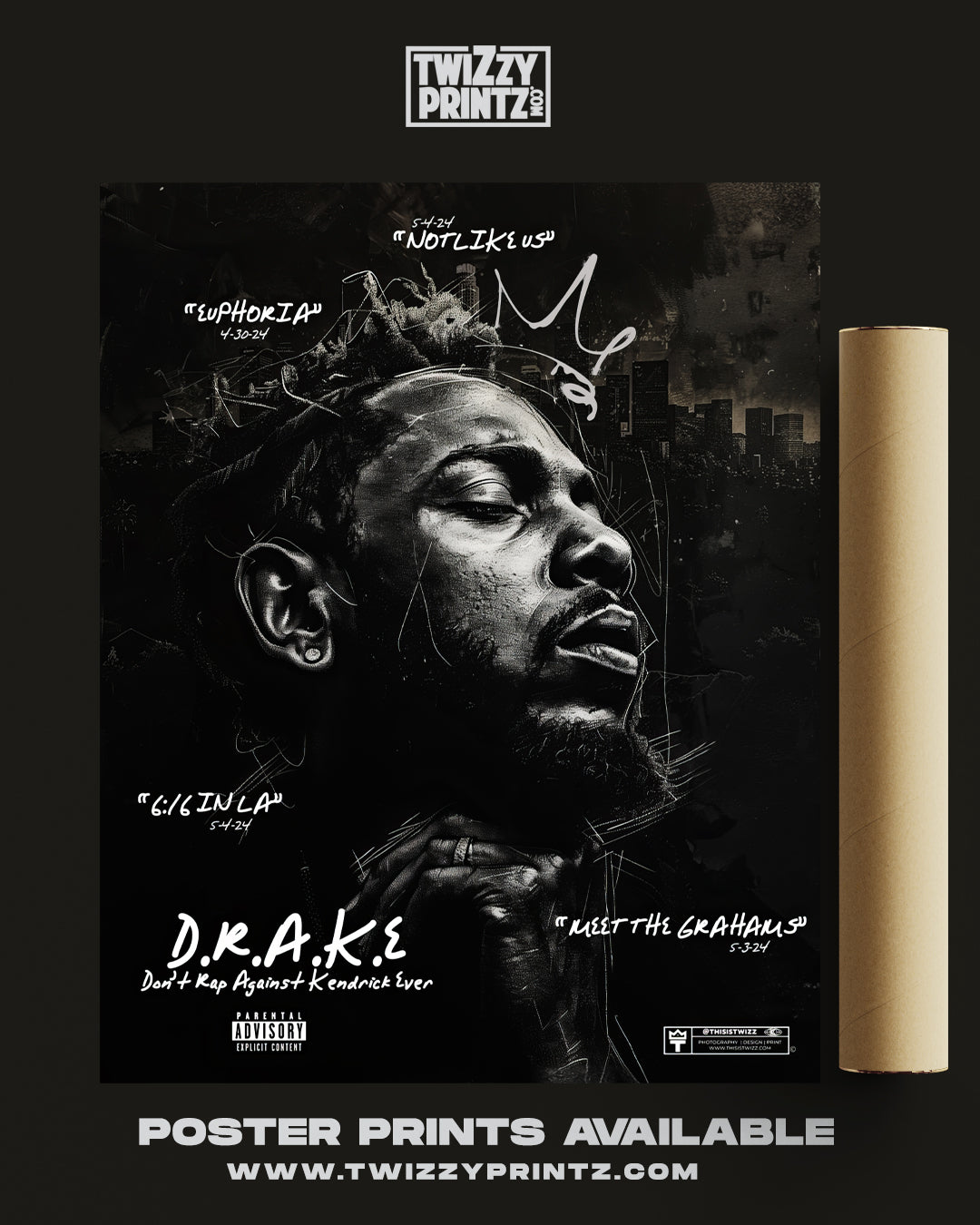 D.R.A.K.E Matte Vertical Poster