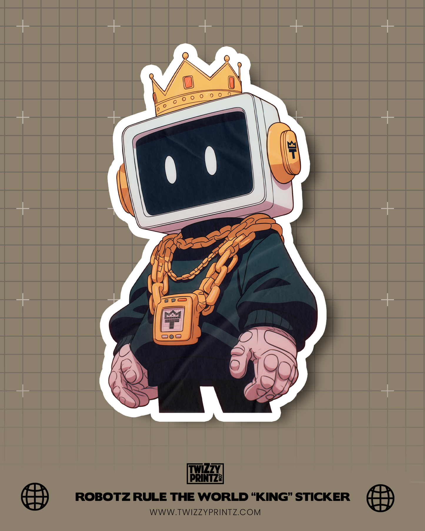 RobotzRuleTheWorld KING Sticker